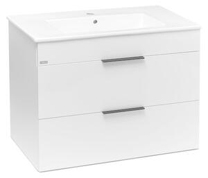 Kúpeľňová skrinka s umývadlom Jika Plan 80x44,1x62,2 cm biela H4537621763001