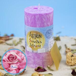 Sviečka želania Astron - valec 11 cm, Ruža