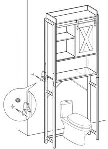 Kúpeľňový stojan s policami VASAGLE BTS003B01
