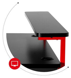 PC stolík Hyperion 5.0 (čierna + červená). Vlastná spoľahlivá doprava až k Vám domov. 1087509