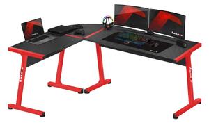 Rohový PC stolík Hyperion 6.0 (čierna + červená). Vlastná spoľahlivá doprava až k Vám domov. 1087514