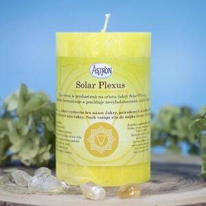 Čakrová sviečka - Solar plexus 10 cm