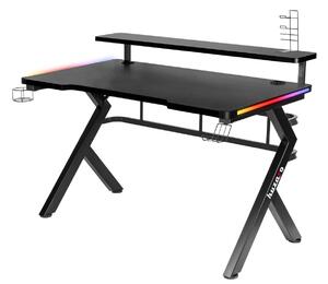 NovýNábytok.sk PC stolík Hyperion 5.0 (čierna + viacfarebná) (s LED osvetlením). Akcia -22%. Vlastná spoľahlivá doprava až k Vám domov. 1087511