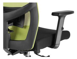 Kancelárska ergonomická stolička SCALA — čierna / zelená, nosnosť 150 kg