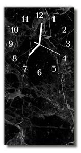 Nástenné hodiny vertikálne Čierny grafit 30x60 cm