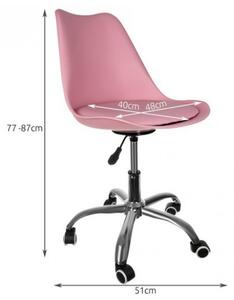 Otočná kancelárska stolička Malatec  - ružová