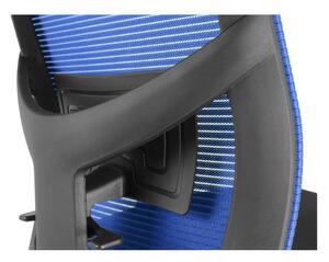 Kancelárska ergonomická stolička SCALA — čierna / modra, nosnosť 150 kg