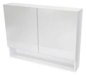 Zrkadlová skrinka Naturel Vario Dekor 90x68,6 cm lamino biela VARIOG90BI