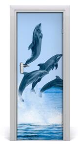 Fototapeta samolepiace na dvere Skákajúci delfíny 75x205cm