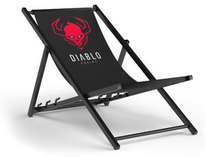 Záhradné lehátko Diablo Chairs, čierne
