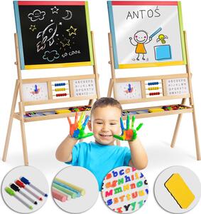 Veľká magnetická/kriedová tabuľa Ricokids 780100 - viacfarebná