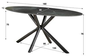 Jedálenský stôl 45-30 180x90cm Oval Ceramic-Komfort-nábytok