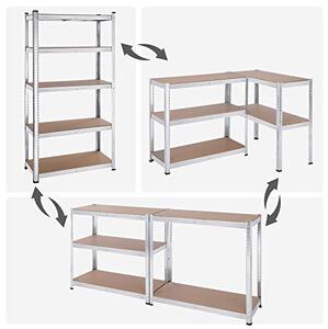 Policové regály 2 ks 180 x 90 x 40 cm SONGMICS - GLR040E02