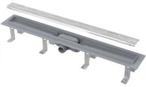 Sprchový žľab Alca 85 cm plast šedá mat drops APZ8-850M