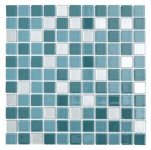 Sklenená mozaika Premium Mosaic tyrkysová 30x30 cm lesk MOS25MIX12