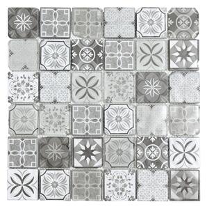 Sklenená mozaika Premium Mosaic černobílá 30x30 cm mat / lesk PATCHWORK48MIX1