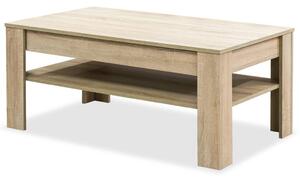 Konferenčný stolík z drevotriesky, 110x65x48 cm, dubová farba