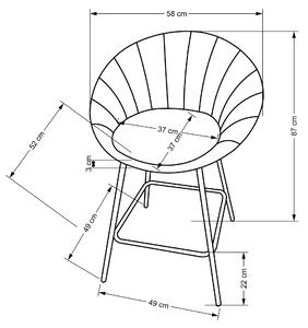 Barová stolička SCH-112 sivá/zlatá