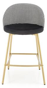 Barová stolička SCH-113 čierna/biela/zlatá