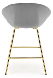 Barová stolička SCH-112 sivá/zlatá