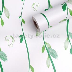 Samolepiace tapety 45 cm x 10 m IMPOL TRADE 9079 popínavé zelené vetvičky Samolepiace tapety