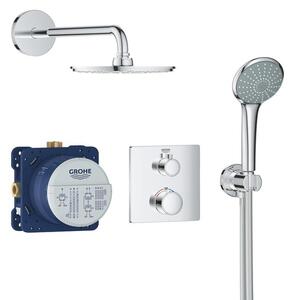 Sprchová batéria GROHE Grohtherm vrátane podomietkového telesa chróm 34734000