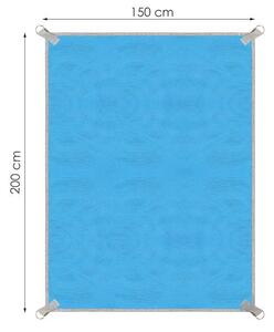 Plážová deka 200x150 cm SPRINGOS PM0007 - modrá