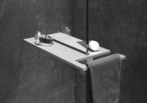 Polička Hüppe Select+ strieborná matná SL2401087