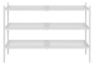 SONGMICS Bambusový botník Gresty 70 cm biely