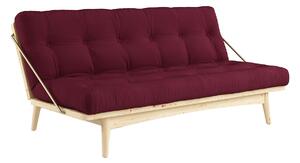 Červená Pohovka Folk Sofa Bed – Clear lacquered/Bordeaux KARUP DESIGN