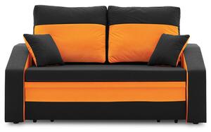 Rozkladacia pohovka HEWLET PLUS color Čierna + oranžová