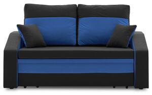 Rozkladacia pohovka HEWLET PLUS color Čierna + svetlo modrá