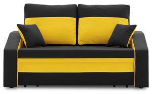 Rozkladacia pohovka HEWLET PLUS color Čierna + žltá