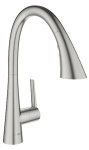 Drezová batéria GROHE Zedra s vyťahovacou spŕškou, 3 prúdy supersteel 32294DC2