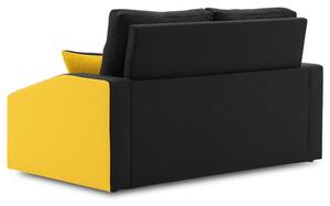 Rozkladacia pohovka HEWLET PLUS color Čierna + žltá