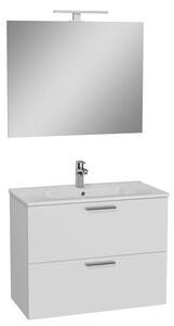 Kúpeľňová zostava s umývadlom, zrkadlom a osvetlením VitrA Mia 79x61x39,5 cm biely lesk MIASET80B