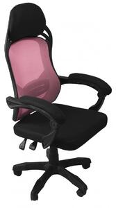 TP Living Otočná kancelárska stolička Oscar čierno-ružová
