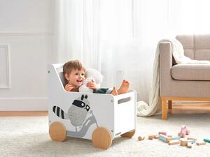 Kinderkraft Racoon box na hračky, vozík
