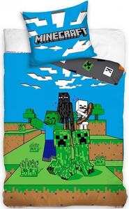 Bavlnené posteľné obliečky Minecraft - motív Mob Monsters - 100% bavlna - 70 x 90 cm + 140 x 200 cm