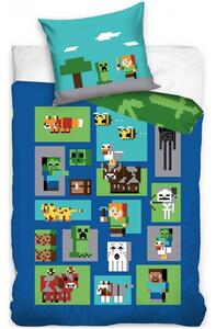 Bavlnené posteľné obliečky Minecraft - motív Mobs - 100% bavlna - 70 x 90 cm + 140 x 200 cm
