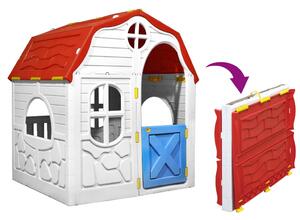 Detský skladací domček s funkčnými dverami a oknami
