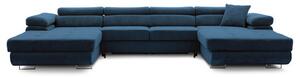 Rohová rozkladacia sedacia súprava RIGATTO III PRO 2 Namornícka modrá