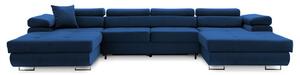 Rohová rozkladacia sedacia súprava RIGATTO III PRO 1 Namornícka modrá
