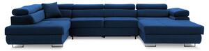 Rohová rozkladacia sedacia súprava RIGATTO II PRO 1 Ľavá Namornícka modrá