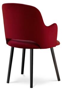 Červená Zamatová stolička Laelia MILO CASA