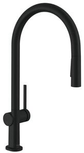 Drezová batéria Hansgrohe Talis s vyťahovacou spŕškou, 2 prúdy matná černá 72801670