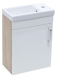 Kúpeľňová skrinka s umývadlom Naturel Vario Dekor 40x50x22 cm biela lesk VARIO240DBBL