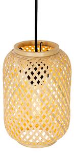 Orientálne závesné svietidlo bambusové 3-svetlo - Yvonne