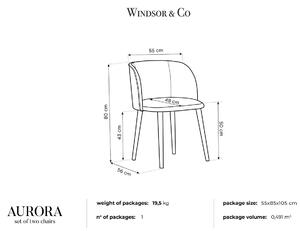 Zelená Zamatová stolička Aurora WINDSOR & CO