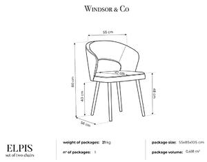 Zelená Zamatová stolička Elpis WINDSOR & CO